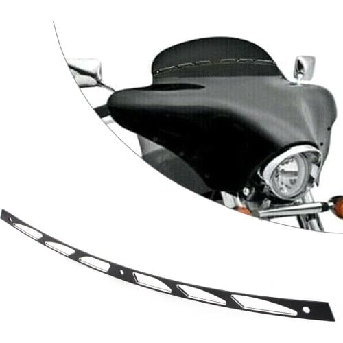 Metal Motorcycle Fairing Windscreen Windshield Trim For Harley Electra Glide FLHT FLHTC FLHX 1996-2013 Black