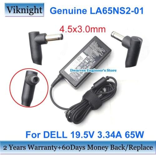 Genuine Laptop Adapter 19.5V 3.34A 65W LA65NS2-01 043NY4 074VT4 For Dell Inspiron 5559 3590 Inspiron 17 5000 5767 7040 5567 K10A