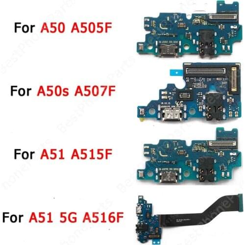 Original Charging Port For Samsung Galaxy A50 A50s A51 5G A505 A507 A515 A516 Charge Board Plate Pcb Usb Connector Spare Parts