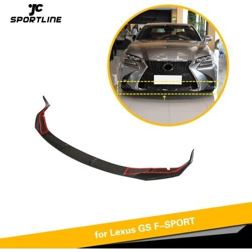 Front Bumper Lip Spoiler Splitters For Lexus GS F-SPORT 2016 - 2019 Carbon Fiber Front Bumper Lip Spoiler