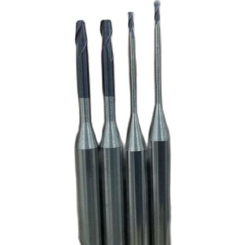 Flat End Tungsten Carbide End Mills For Roland Cad-Cam Machine Zirconia PMMA Wax Milling Drills