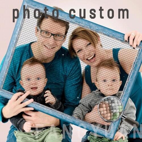Full Drill Square/round Photo Custom Diamond Embroidery 5D Diy Diamond Painting Diamond Mosaic Rhinestone Wall Art Picture