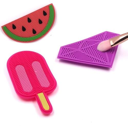 Lovely Silicone Makeup Brush Cleaner Foundation Makeup Brush Scrubber Board Pad Make Up Washing Brush Gel Cleaning Mat Hand Tool