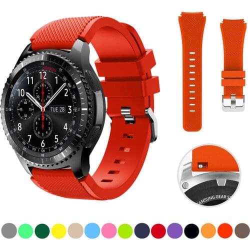 22mm Silicone Watchband For Samsung Galaxy Watch 46mm Gear S3 Classic Frontier Huawei watch GT 2 46mm Watch Band Sports Strap