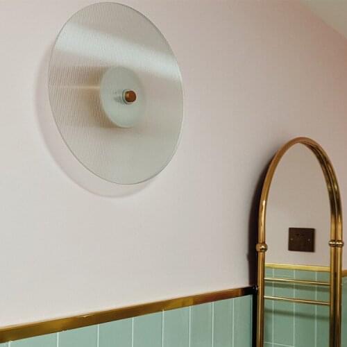 Rant lampNew product spot interstellar glass round high quality art disc wall lamp can be customized size non-standard art