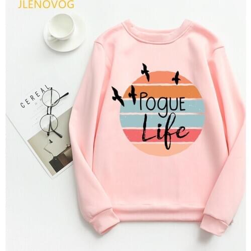 Pogue Life letter print hoodies women clothes 2020 vogue funny sudadera mujer harajuku kawaii sweatshirt femme winter clothes