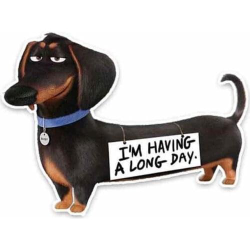 Funny Dachshund Dog Personality Car Stickers Vinyl JDM Waterproof Anime RV VAN 3D DIY Fine Decal Reflective Car Accessories