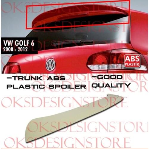 FOR VOLKSWAGEN GOLF MK6 6 2018 2012 REAR SPOILER ABS PLASTIC UMPAINTED Spoiler ( ABS Plastic )