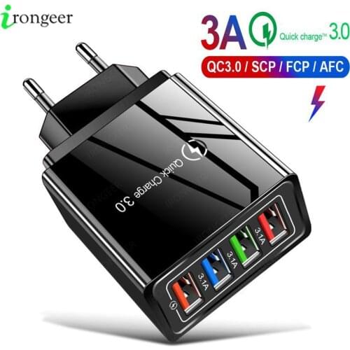 USB Charger Quick Charge 3.0 For Phone Adapter for iPhone 11 Huawei Tablet Portable EU/US Plug Wall Mobile Charger Fast Charging