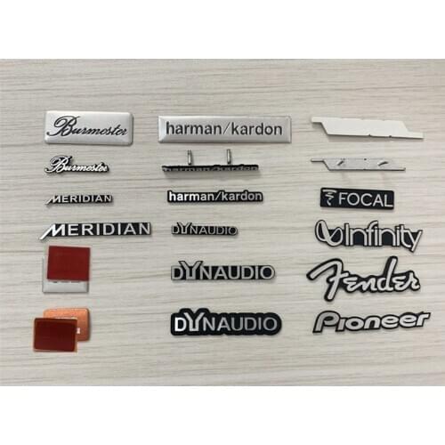 2pcs-200pcs for Dynaudio !JBL FOCAL harman/kardon MERIDIAN Fender Hi-Fi Speaker audio Speaker Badge stereo Emblem sticker stying