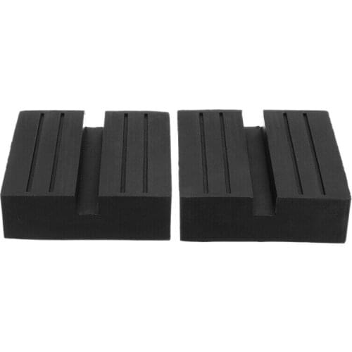 2Pcs Universal Car Slotted Lift Trolley Jack Disk Block Rubber Pad Guard Adapter