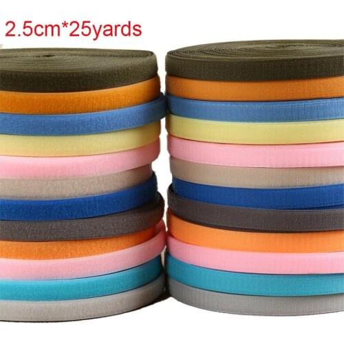 25Yard 2.5cm NO Self Adhesive Magic Fastener Tape Hook and Loop Tape DIY Polyester Nylon Sewing Accessories Klittenband No Glue