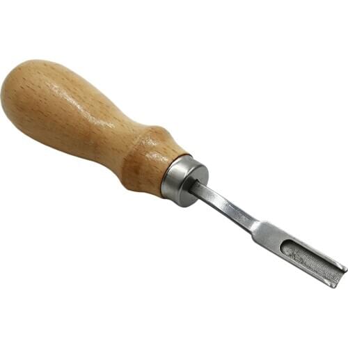 French Side Oblique Edge Cutting Shovel DIY Handmade Leather Carving Tools Wide Mouth Thin Knife