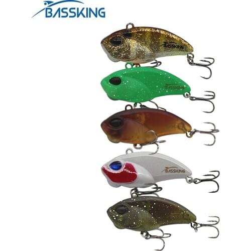 BASSKING Fishing Lure VIB Bait 38mm 3.6g Sinking Bass Bait ORIGIN Treble Hooks Isca Artificial Bait Pesca Fishing Wobbler