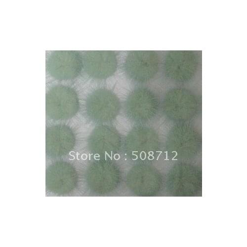 Free shipping!!!! mink fur ball embellishment sew trim for DIY craft hair accessory 30mm light green