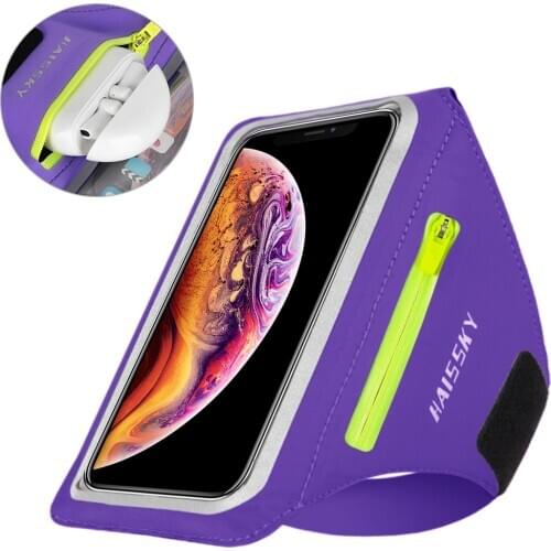 1961 Non-slip Wrist Running Bag Arm Band For iPhone 12 11Pro X Xs 7 8 Plus Airpods Pro For Samsung 6.5 Phone Case Waterproof Bag
