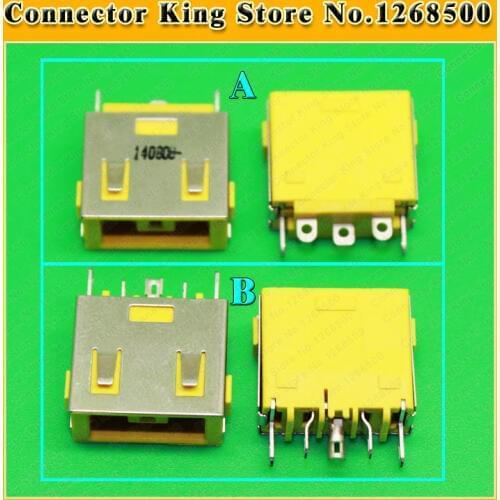 ChengHaoRan 10PCS Yellow Ultrabook DC Power Jack for Lenovo YOGA X Carbon Lenovo G400 G490 G500 G505 Z501 DC Jack Square Port