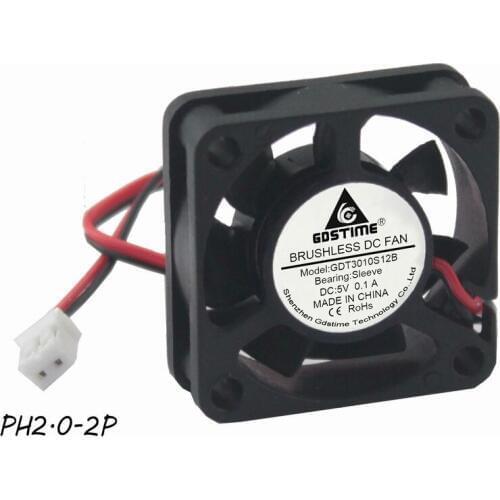 Gdstime 500 Pcs 5V 3cm 30mm x 30mm x 10mm Mini DC Brushless Laptop Cooling Fan 2Pin 2.0 Smart Radiator 30x30x10mm Wholesale