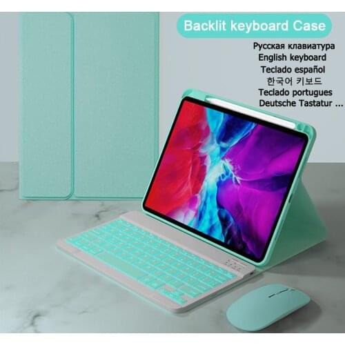 Keyboard Cover Funda for Samsung Galaxy Tab A7 10.4 2020 Keyboard Case for Samsung Galaxy Tab A7 SM-T500 T505 Backlit Keyboard