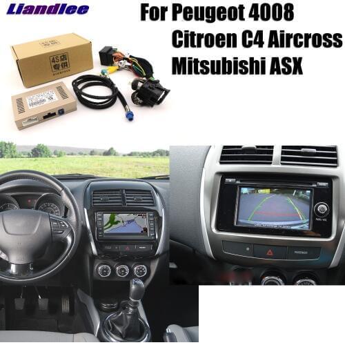 Liandlee Parking Camera Interface Reverse Back Up Camera Kits For Peugeot 4008 For Citroen C4 Aircross For Mitsubishi ASX