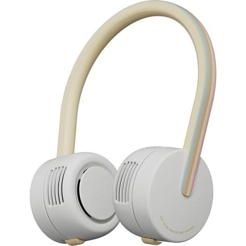 GY Little Fan USB Rechargeable Halter Fan Cute Portable Bladeless Strong Wind Super Mute Summer Lazy Fan