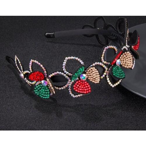 Fashion Ladies Hollow Three-dimensional Flowers Headbands Luxurious The Czech Crystal Hairbands Women Hair Accessories Headdress