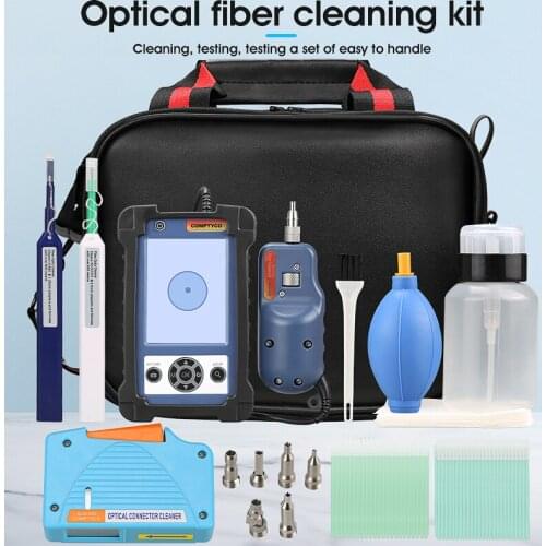 Fiber Optic Cleaning Kit With inspection Video microscope inspection probe 1.25/2.5 mm Cleaner Pen Cleaner box