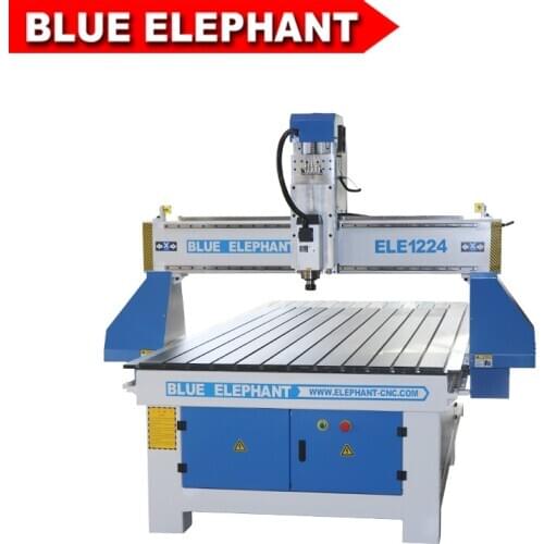 Advertising CNC Router 1224 1200x2400x200mm Working Area 4.5kw HQD Air Cooling Spindle CNC Engraving Machine for Pebble