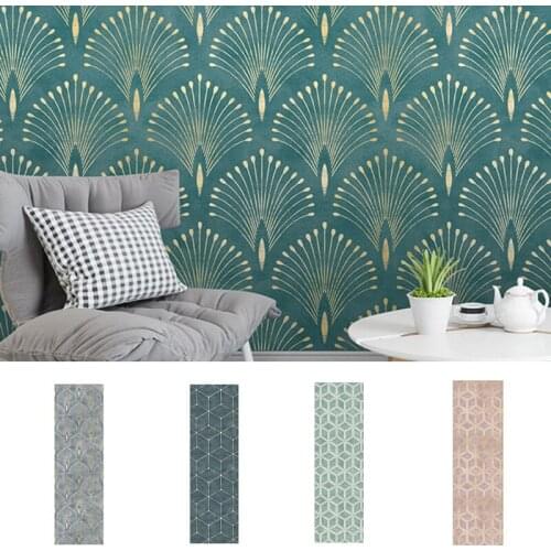 Gold Striped Peel And Stick Self-Adhesive Trellis Plain Geometric Wallpaper Waterpfroof For Home Living Room Decoration 45X300CM
