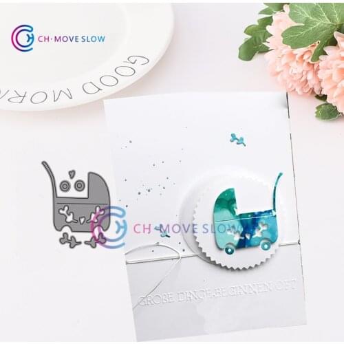 2019 New Arrival CH Baby carriage Stencil Metal Cutting Dies For Scrapbooking Practice Hands-on DIY Album Decor Card Craft Die