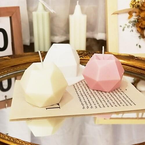 Creative Multilateral Diamond Candle Molds Soap Mold Aromatherapy Plaster Decorating Mould 3D DIY Mold Wedding Party Ornaments