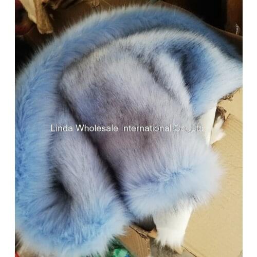 High-grade 4cm pile faux fur fabric, imitation fox fur materials ,blue dye tip fur,plush fabric,160*45cm/pcs
