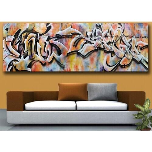 Wxkoil Street Art Graffiti Vinie-Mandra Wall Art Canvas Painting For Living Room Home Decor Oil Painting Print On Canvas