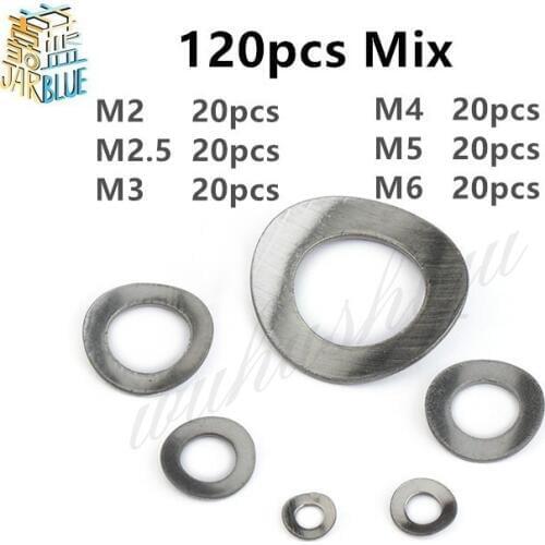 100pcs m1.6 m2 m3 m4 m5 m6 m8 m10 DIN137A Stainless Steel 304 Silver Wave Spring Washer Gasket Ring m1.6 m2 m3 m4 m5 m6 m8 m10