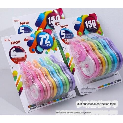 150 or 72 Meters Correction Tape Set Large-capacity with Affordable Equipment Correction Tape Test Error Correction Tape 5/6PC