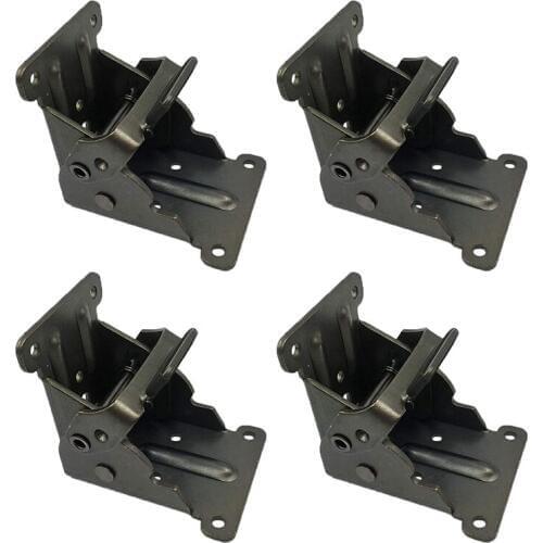 4Pcs Collapsible Support Frame Self-Locking Hinge Table Leg Fittings And Gussets - For Folding Legs Folding Workbench Folding De