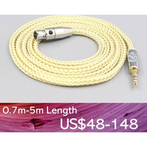 LN007645 8 Core Gold Plated + Palladium Silver OCC Cable For Beyerdynamic DT1770 DT1990 PRO AKG K181 pro 2015 M220