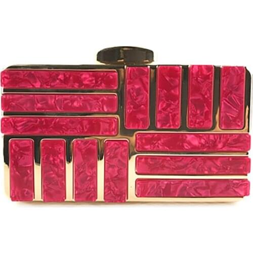 Acrylic Evening Bag Womens Clutch Bag Party Wedding Clutch Pink Purse and Handbag Women Shoulder Bag