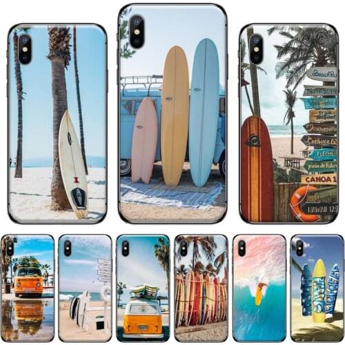 Summer beach surfboard surfing sport Phone Case for iPhone 11 12 mini pro XS MAX 8 7 6 6S Plus X 5S SE 2020 XR