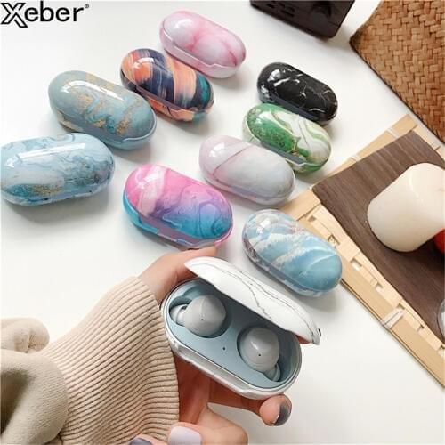 For Samsung Galaxy Buds Plus Agate Marble Earphone Case Wireless Bluetooth Headset Protective Hard PC Cover For Galaxy Buds Plus
