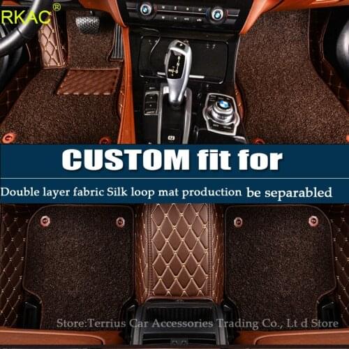 RKAC Double layer fabric universal car floor mat specially made for Toyota Venza 3D all weather full cover high quality luxury