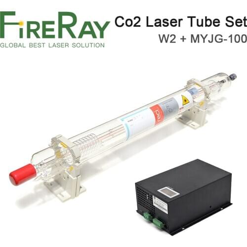 FireRay Reci W2 T2 90W-100W Co2 Laser Tube Dia. 80mm 65mm Power Supply 100W for Co2 Laser Engraving Cutting Machine