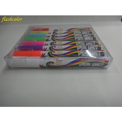 Flashcolor Highlighter Liquid Chalk Marker Pens for School Art Painting 8 Colors Round&Chisel Round top 3mm