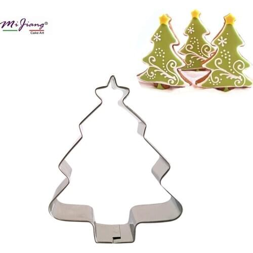 Stainless Steel Christmas Tree Biscuit Cookie Cutter Mold Sugar Pastry Mould DIY Fondant Cake Decorating Baking Tool S7113