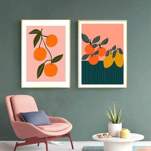 Hot Selling Citrus Summer Poster Decorative Painting Wall Picture For Living Room Bedroom Dining Room Home Decor