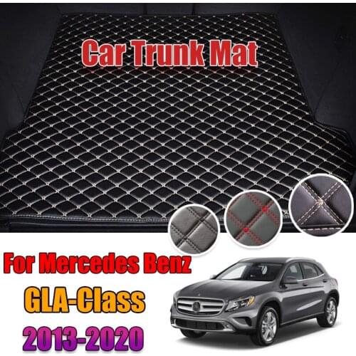 Leather Car Trunk Mat Carpet Tail Benz X156 Cargo Liners For Mercedes Benz GLA Class 2013-2020 Trunk Boot Mat Benz GLA Liner Pad