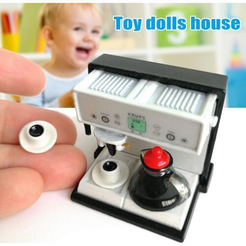 Dollhouse 1:12 Miniature Kitchen Expresso Coffee Maker Machine with Pot Cup Set YH-17