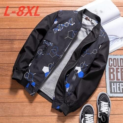 New Styles Men Jacket spring autumn Zipper Business Casual Cozy Coats And Jackets Big Size 8XL 7XL 6XL 5XL Men Clothing