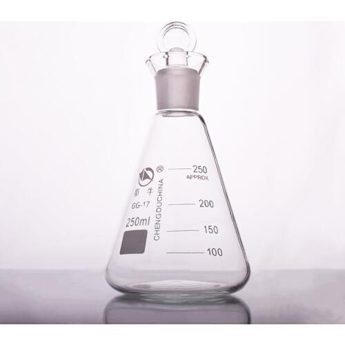 Lodine flask with ground-in glass stopper 250ml,Erlenmeyer flask with tick mark,Lodine volumetric flask,Triangular flask