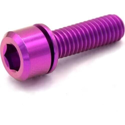LOT 4 M6 x 20mm Purple TC4 GR5 Titanium Alloy Allen Hex Screw Column Cap Head Bolts For Bicycle